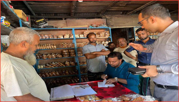 খাদ্যে ভেজাল, নবীগঞ্জে বেকারিকে জরিমানা