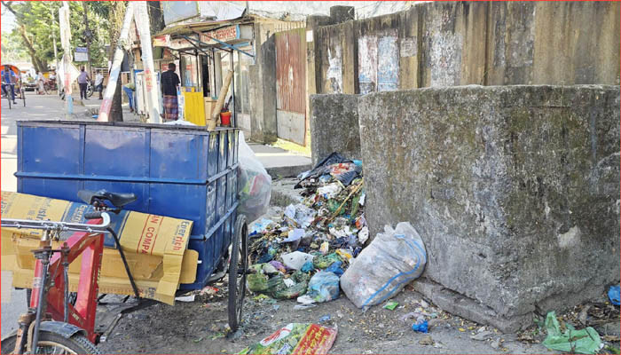 দুর্গন্ধে দুঃসহ জীবন শেখঘাটে, বাড়ছে স্বাস্থ্যঝুঁকি