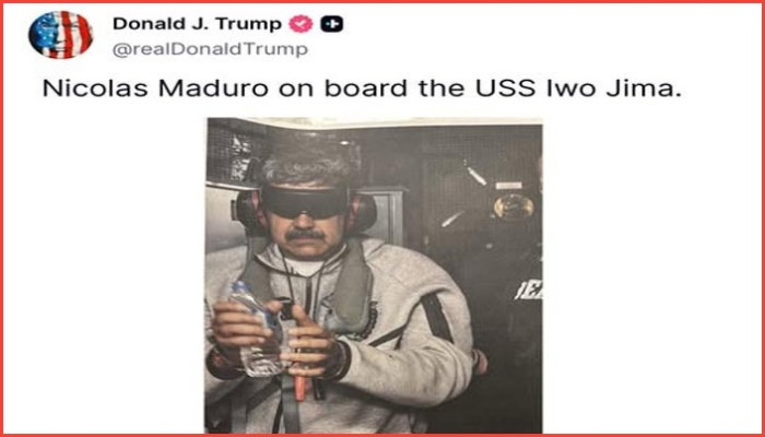 মাদুরো আটক হওয়ার পর প্রথম ছবি প্রকাশ করলেন ট্রাম্প
