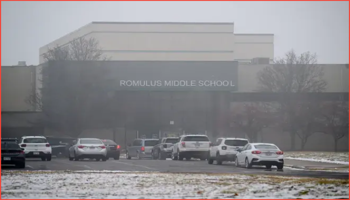 রোমুলাস মিডল স্কুলে গুলির ঘটনা, সন্দেহভাজন গ্রেপ্তার