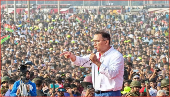 ‘দেখামাত্র বলবেন—গুপ্ত তোমরা’ : সিরাজগঞ্জে তারেক রহমান