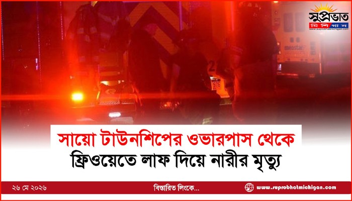 সায়ো টাউনশিপের ওভারপাস থেকে ফ্রিওয়েতে লাফ দিয়ে নারীর মৃত্যু