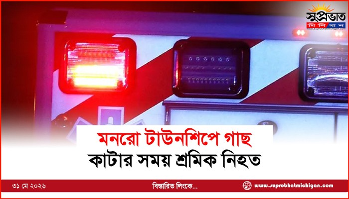 মনরো টাউনশিপে গাছ  কাটার সময় শ্রমিক নিহত