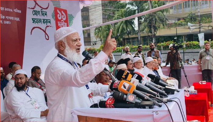 শাপলা চত্বরে জামায়াত আমিরের কড়া বার্তা, শুরু লং মার্চ
